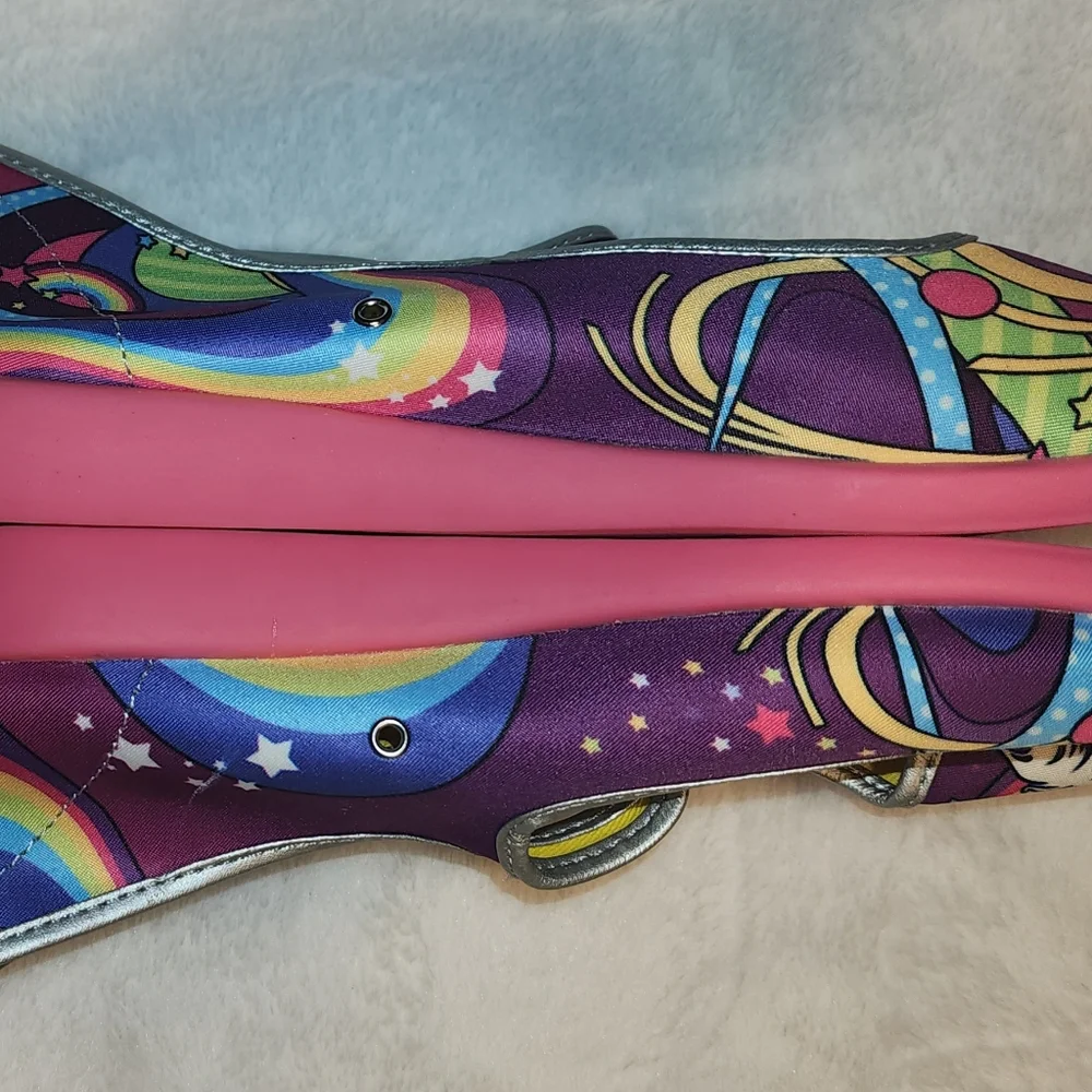 Vibrant Pink and Purple Dress Shoes with Psychedelic Flair - Picture 3 of 7